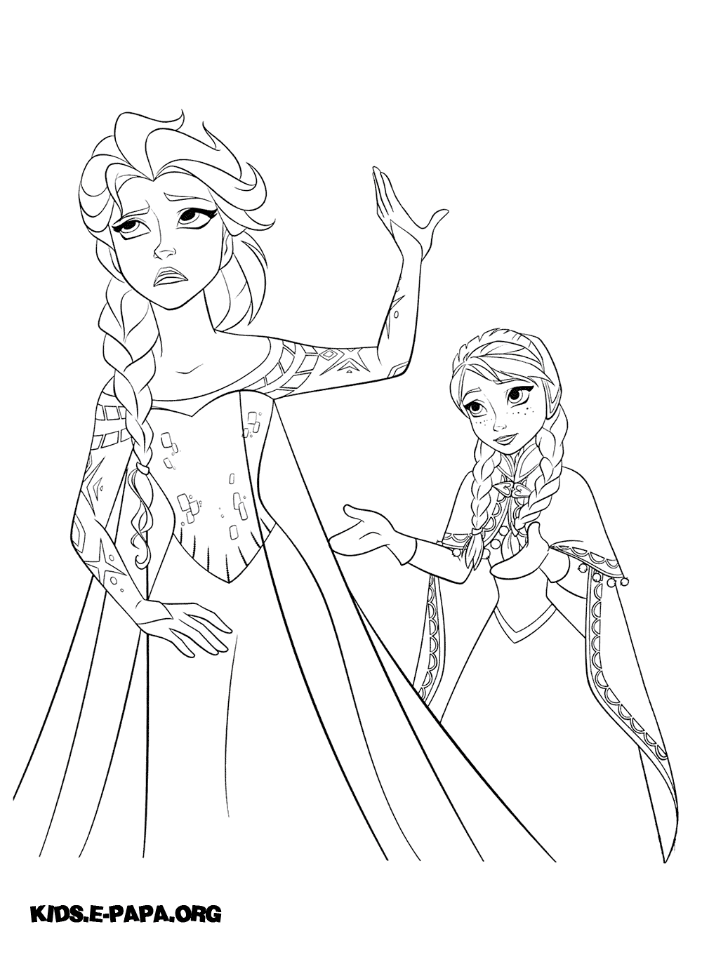 Elza I Anna Kolorowanka : Frozen Anna Face Coloring Pages : Kliknij i